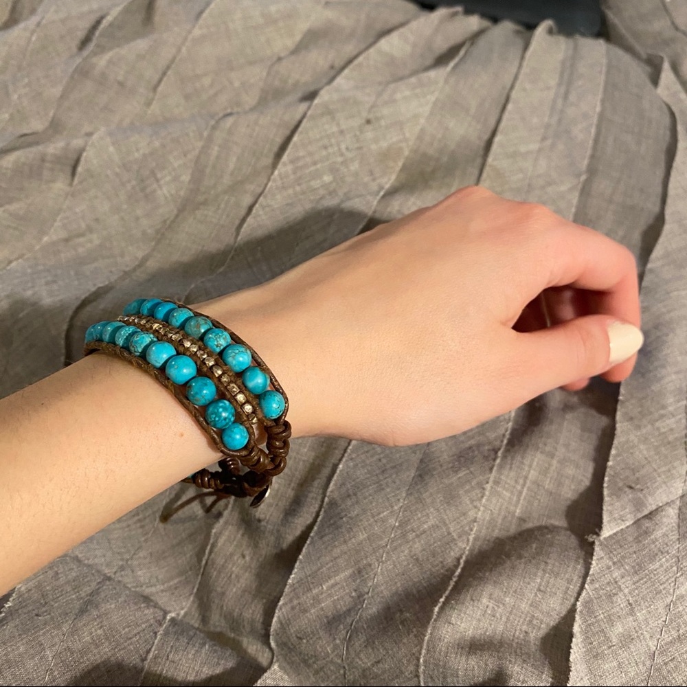 Chan Luu Turquoise Leather Bracelet
